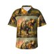 thumbnail image 1 of Fotbe Realistic Style Forest Dinosaur Camisa Hawaiana para Hombre Unisex – Camisa Casual de Verano con Botones de Manga Corta de Algodón y Lino,XX-Large, 1 of 7