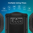 thumbnail image 3 of Altavoz Bluetooth portátil Karaoke Machine EQKK con 2 micrófonos, 3 of 6