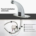 thumbnail image 3 of Sensor Faucet, G1/2 High Sensitivity Automatic Sensor Bathroom Faucet Infrared Sensing  for Bathroom, 3 of 7