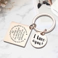 thumbnail image 2 of Dad Gifts Keychain Father’s Day Gifts from Son Daughter Children Square Keyring Birthday Christmas Gifts for Papa Daddy - Heroes For Girls Rose Gold 06, 2 of 5
