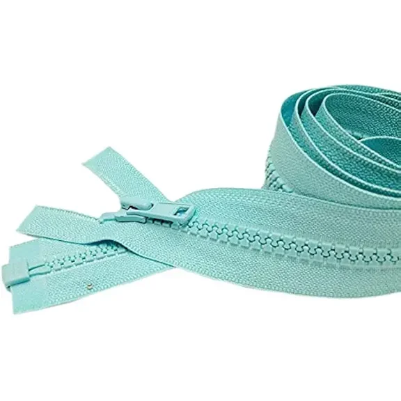 YKK #5 Molded Vislon Aquamarine Medium Weight Jacket Separating Zipper - Color: Aquamarine #905 - Made in The United States (1 Zipper Per Pack) (36" Inches)