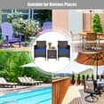 thumbnail image 4 of Patiojoy 3-Piece Patio Wicker Rattan Furniture Set Conversation Sofa Set with Coffee Table Blue, 4 of 7