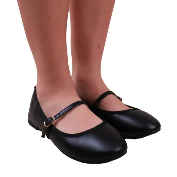 Where's That From Womens Josie Straps Wide Ballerina Flats