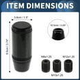 thumbnail image 5 of Unique Bargains Frosted Matte Shift Knob, 9.5cm Universal for Automatic and Manual Vehicle Gear Shifter Knob with 3 Adapter Aluminum Alloy Black, 1 Set, 5 of 7