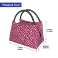 thumbnail image 2 of Yiaed Flowers With Green Leaves Print Lunch box lunch bag Portable Insulated Lunch Box for Women Men Cooler Tote Bag with Front Pocket for Work Picnic Travel, 2 of 6