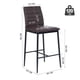 thumbnail image 3 of Set of 2 Bancos Alto, con Respaldo y Reposapié, Color Marrón HOMEMAKE FURNITURE Moderno, 3 of 6