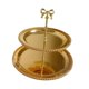 thumbnail image 4 of Soporte para cupcakes, soporte para pasteles, centro de mesa de 2 niveles, soporte para postres, decoración de mesa para Oro, 4 of 9