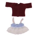 thumbnail image 2 of Conjunto de camiseta y encaje para muñeca OB11 Hugo Vino rojo Traje casual de muñeca, 2 of 10