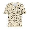 thumbnail image 4 of Blczomt Floral Womens Tops Plus Size Summer T Shirts Casual Short Sleeve Beige Blouses Women, 4 of 5
