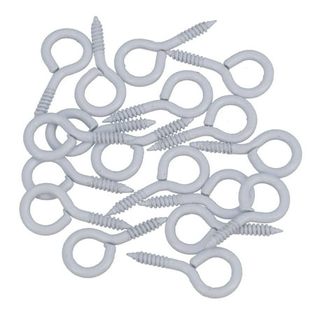 

Screw Eye Hooks Fasteners Picture Curtain Hanger 7mm Hook 25mm Length 90pc