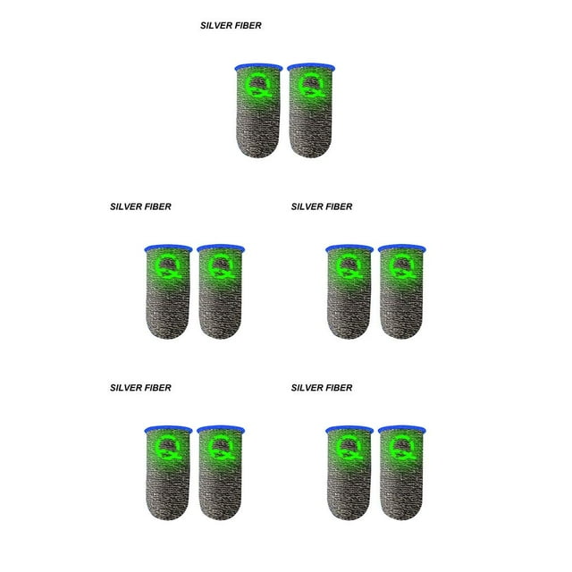 Baohd Gaming Finger Sleeve Breathable Luminous Fingertips For PUBG Mobile Games Touch Screen Finger Cover Sensitive Mobile Touch No.04 5Set