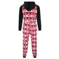 thumbnail image 6 of Men's Long Sleeve Flannel Christmas Printed Jumpsuit Zipper Hood Pyjamas Nightwear, 6 of 9
