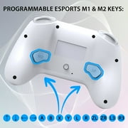 Subsonic – Wireless controller for Switch and Switch Oled – Wireless gamepad controller with LED, vibrations ant 6 axis gyro - White