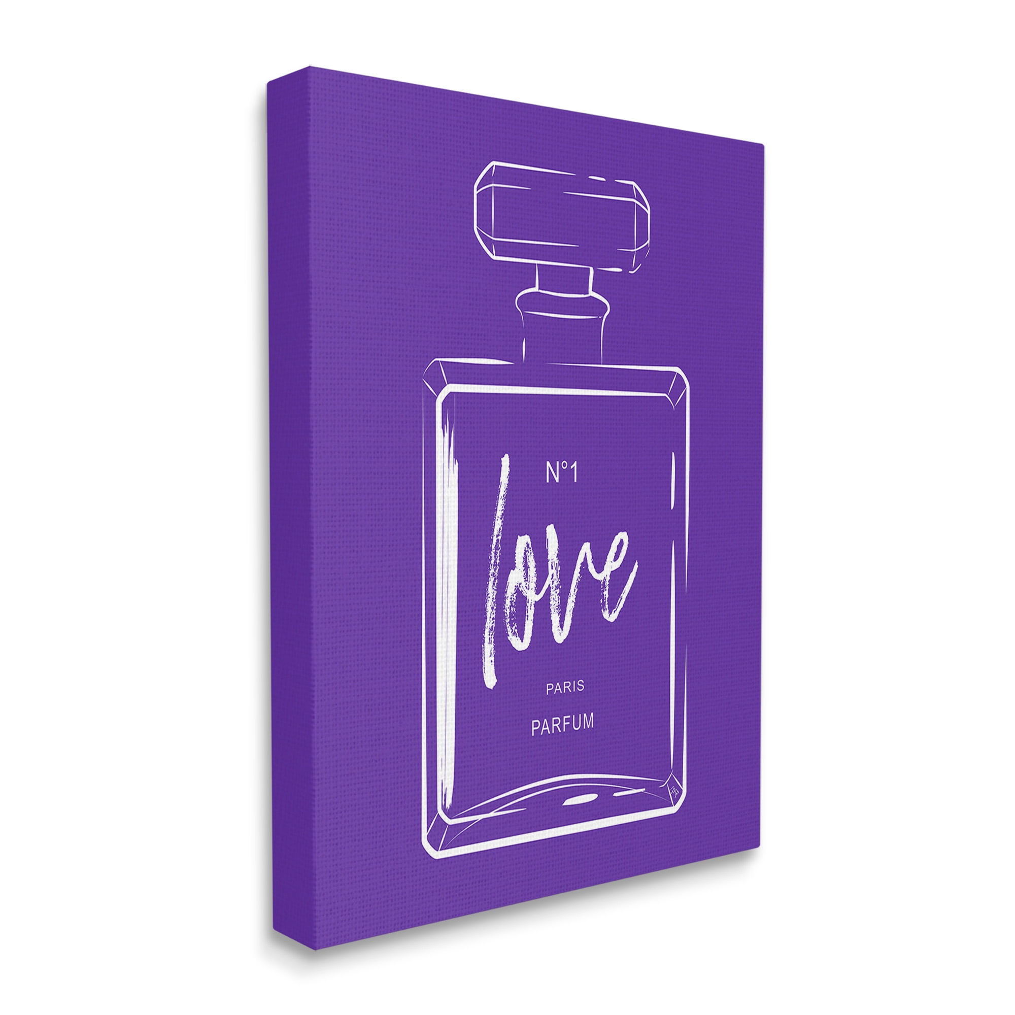 Stupell Industries Simple Perfume on Purple Beauty & Fashion Painting Gallery Wrapped Canvas Art Print Wall Art, 36 x 48