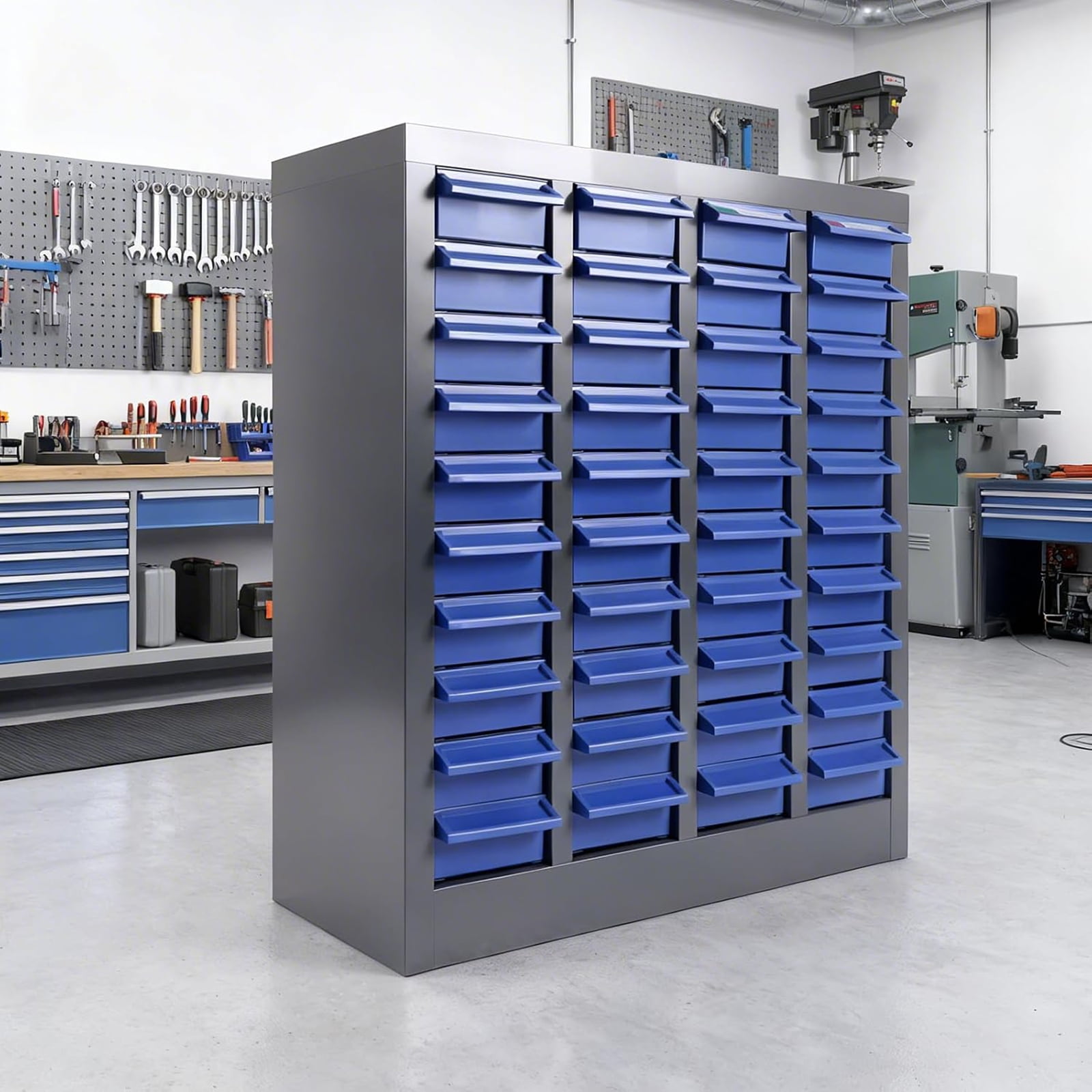 Muweixin 40 Drawer Parts Cabinet, Multi-grid Hardware Organizer with Label Slots, for Workshop Garage Small Items
