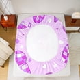 thumbnail image 5 of Manfei Cartoon Love Heart Queen Sheet Sets for Teen, Dreamy Purple Stars Flat Sheet, Buffalo Plaid Queen Fitted Sheet, Luxury Bedroom Decor, 4-Piece, 5 of 7