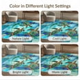 thumbnail image 7 of ODIKA 2'x3' Washable Doormat Non-Slip, Low Pile Nautical Stained Turtle Ocean Mosaic Entryway Teal Beachy Cherry for Kitchen, Laundry Room, 7 of 7