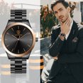 thumbnail image 6 of Bomieux Mens Watch, Classic Minimalist Men's Quartz Watch Waterproof Watch with Stainless Steel Band Business Dress Men's Watch-Best Gift for Men, 6 of 9