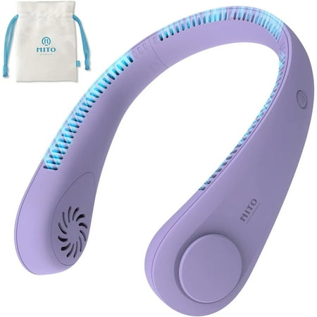 

Portable Hanging Neck Fan 4000 mAh Battery Operated Bladeless Neck Fan Rechargeable Personal Cooling Fan Wearable Personal Neck Fan with 3 Wind Speeds for Indoor Outdoor Unique Gift for Father