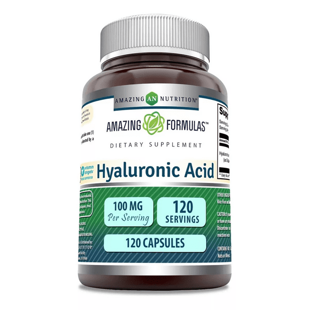 Amazing Formulas Hyaluronic Acid | 100 Mg Per Serving | 120 Servings | 120 Capsules