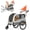 Dark Gray/Gray, variant on Dog Bike Trailer 2-in-1 Pet Stroller Cart Bicycle Carrier Supports up to 110 lbs,Dark Gray/Gray