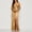 #0427-Gold, variant on Puyaiuu Womens Solid Spaghetti Strap Jumpsuit V Neck Loose Fit Back Cutout With Pockets For Summer Beach Home Wear Black M Gift