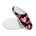 thumbnail image 3 of Lsque Hearts Pattern Womens Comfort Cotton on Scuff With Memory Foam and Anti-skid Sole Slipper-40/41, 3 of 7