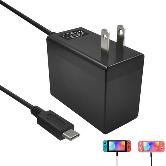 Switch Charger for Nintendo Switch Power Charger Cable Adapter, Fast Charger Compatible Nintendo Switch/Switch Lite/Switch OLED and Android Phone Charger, 15V 2.6A Output Support TV Mode