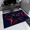 thumbnail image 3 of Dreammotif Red Triangle Modern Area Rug for Living Room - 4 x 6 ft Machine Washable, Thin, Non Slip Backing Carpet, 3 of 8