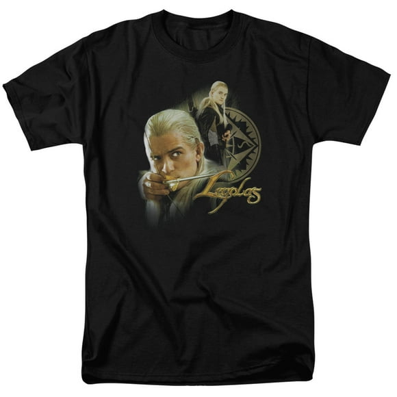 Lor Legolas Chemise à Manches Courtes pour Homme (Noir, Très Grand)