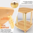 thumbnail image 4 of Mesa De Centro 2 Niveles Minimalista De Madera Mesa Lateral, 4 of 6