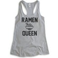 thumbnail image 1 of Ramen Queen Tank Top, Ladies Racerback Tank Top, Ramen Tank, Heather Gray, XX-Large, 1 of 3