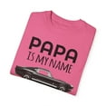 thumbnail image 3 of Vintage Retro Old Boys Truck Lovers Gift	Papa Is My Name Classic Cars Are My Game Men Women Unisex Garment-Dyed T-shirt, 3 of 4