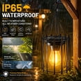 thumbnail image 2 of Solar Lanterns Outdoor Waterproof, Upgraded Bright Hanging Solar Lights Outdoor Lanterns Decorative, Auto ON/Off Metal Hanging Lantern Lights for Proch Yard Patio Garden Decor 2 Pack, 2 of 5