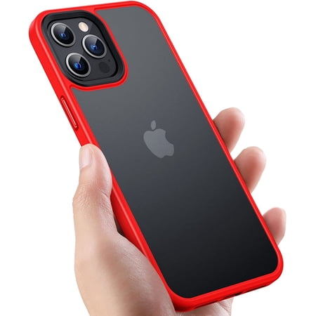 Iphone 12 Pro Max Case With Translucent Matte Back Soft Silicone Bumper Military Grade Drop Protection 12 Pro Max Iphone Case Slim Cover For Men Heavy Duty Protective Black Walmart Canada