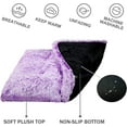 thumbnail image 3 of Exclusivo Mezcla Soft Plush Dog Bed Crate Mat for Small Dogs (26*20*4 in), Faux Fur Fluffy Dog Pet Cat Kennel Pad with Anti-Slip Bottom, Machine Washable, Gradient Purple, 3 of 6
