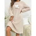 thumbnail image 4 of Bovxnpu Winter Nightgowns For Women, Women Long Sleeve Dress Plus Size Thickened Sleep Dress Pullover Nightgowns Sleepwear Spring Fall Outfits, 4 of 4