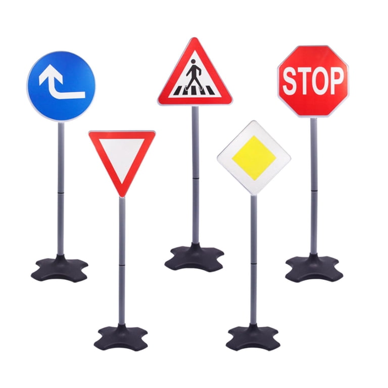 Road Safety Toys FUNNETOYU Educational Traffic Sign Models With Road ...