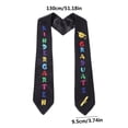 thumbnail image 2 of Kids Graduation Stole Graduate Printed Preschool Graduation Stole With Cute Design Unisex Graduation Honor Stole Girls And Boys,51.18*3.74 IN,Black, 2 of 3