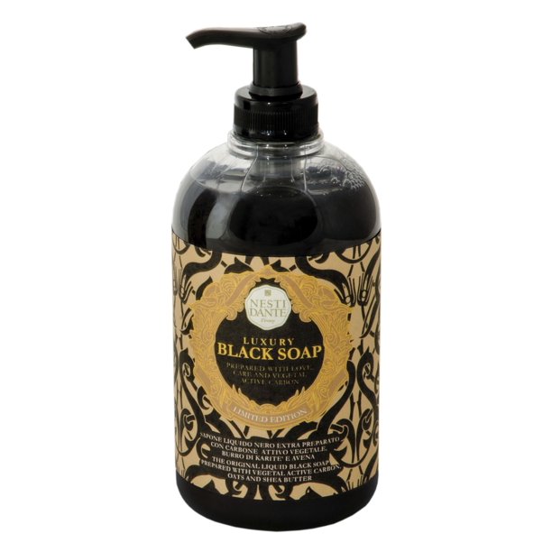 Nesti Dante 251242 Jabón negro líquido de lujo de 16,9 oz con carbón activo vegetal