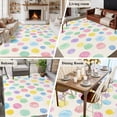 thumbnail image 5 of Colorful Polka Dot Area Rugs 8'x10', Small Throw Rugs for Living Room Patio, Watercolor Pink Purple Blue Bubble Abstract Indoor Outdoor Rug Non-Slip Low Pile Carpet Runner Reversible Floor Mats, 5 of 8