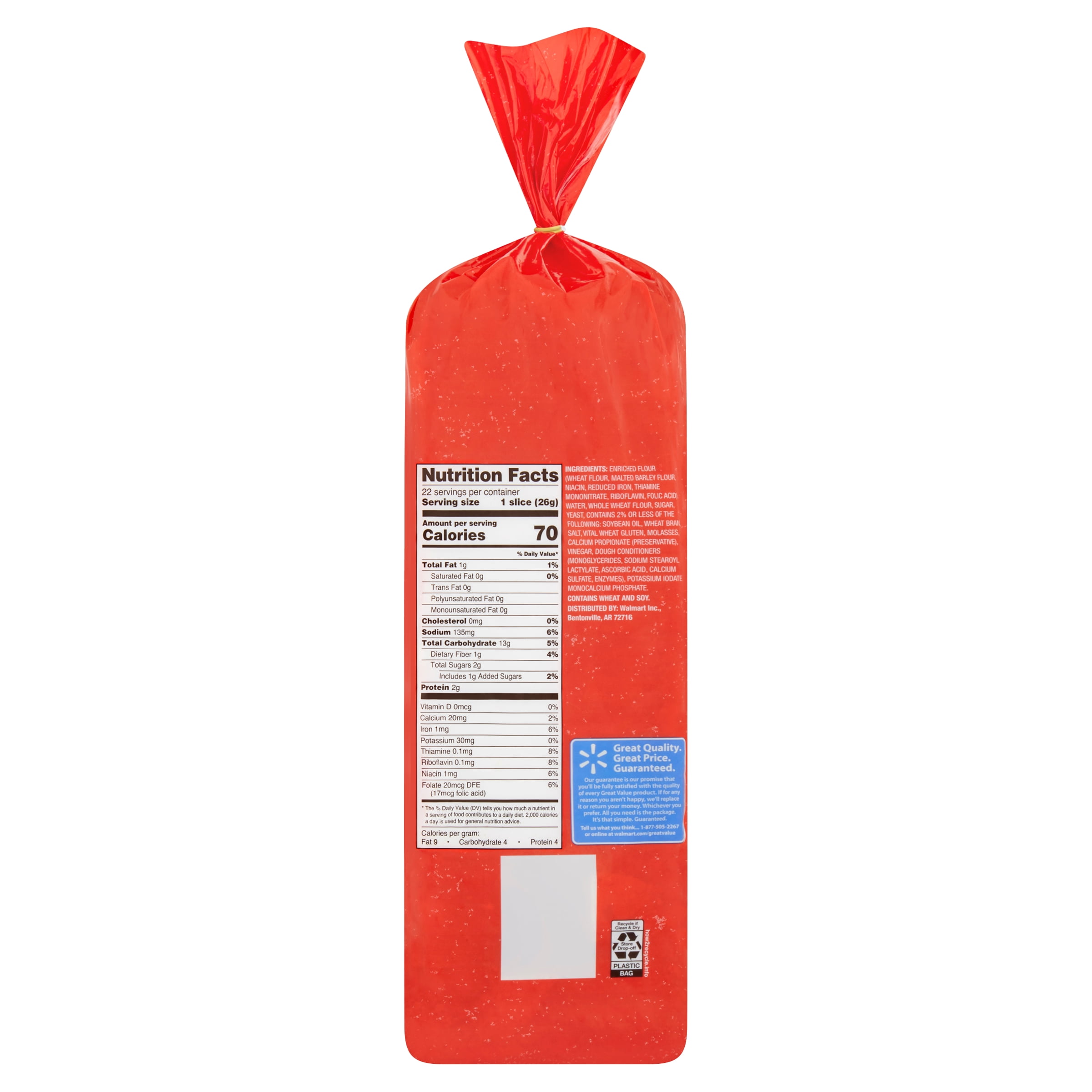 Great Value Wheat Bread Nutrition Facts Besto Blog