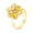White, variant on Rotating Rings for Women Flower Floral Stainless Steel Cubic Zirconia Adjustable Open Gold Plated Personalized Statement Dainty Elegance CZ Jewelry White