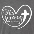 thumbnail image 5 of Wild Bobby His Grace Is Enough Heart Inspirational/Christian Men Premium Tri Blend Tee, Dark Heather, X-Large, 5 of 5