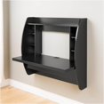 thumbnail image 2 of Pemberly Row Bureau d'Ordinateur Flottant avec Rangement en Noir, 2 of 5