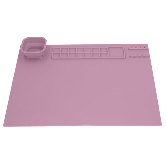 Tapis de Peinture en Silicone, Tapis de Peinture Artistique Plus Épais avec Tasse Détachable Facile à Essuyer pour Garçons Filles Artistes Créateurs