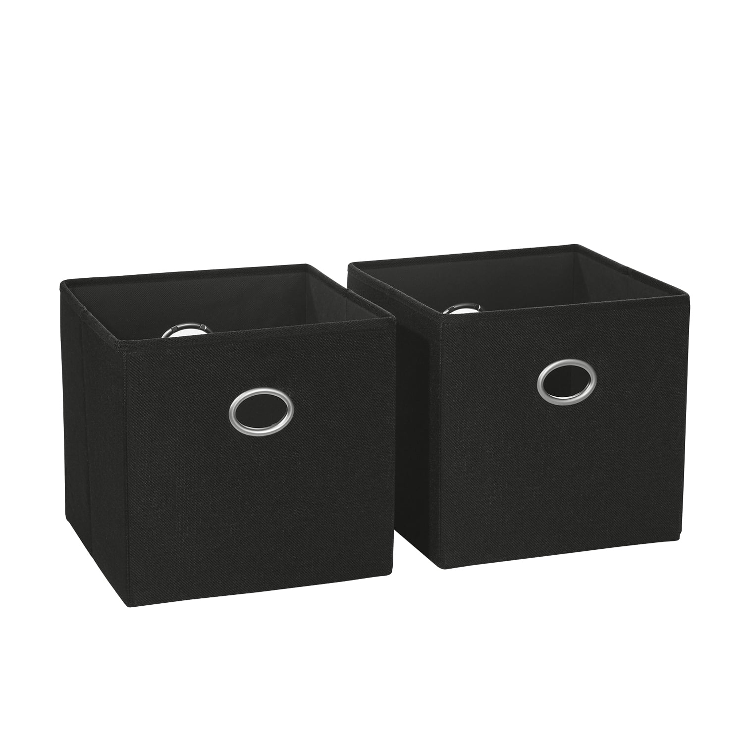 RiverRidge 2 Pc Folding Storage Bin Set Black