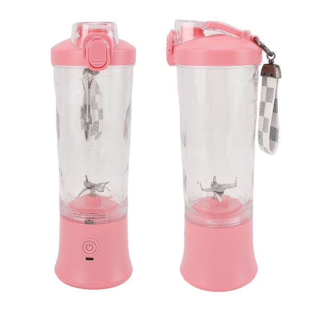 Mélangeur Portable 600 ml 2 Modes, Puissant 150 W, 18000 Tr/min, 6 Lames Parfait pour Milkshakes