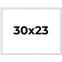 30x23 Frame White Real Wood Picture Frame Width 0.75 inches | Interior Frame Depth 0.5 inches |