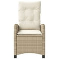 thumbnail image 3 of vidaXL 3 Piece Bistro Set with Cushions Beige Poly Rattan, 3 of 5